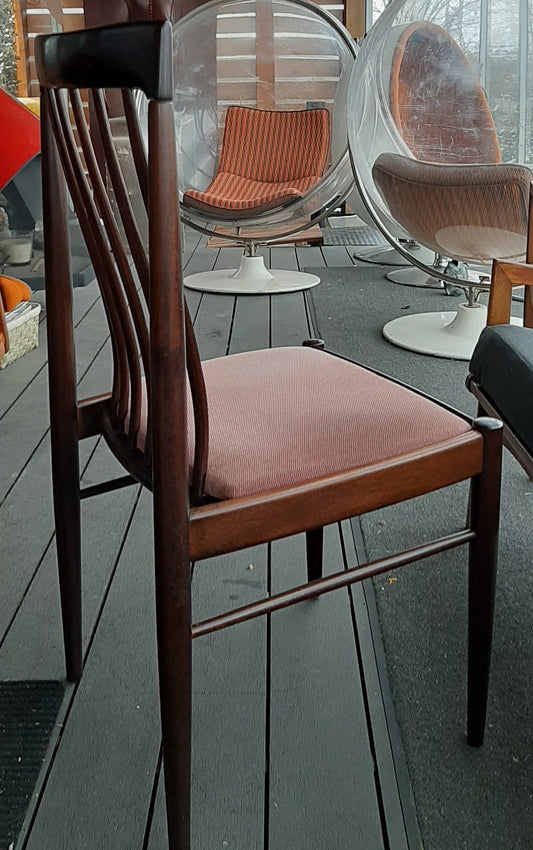 8 Danish MCM Rosewood or Mahogany Dining Chairs RESTORED; very comfortable, each $249 - Mid Century Modern Toronto