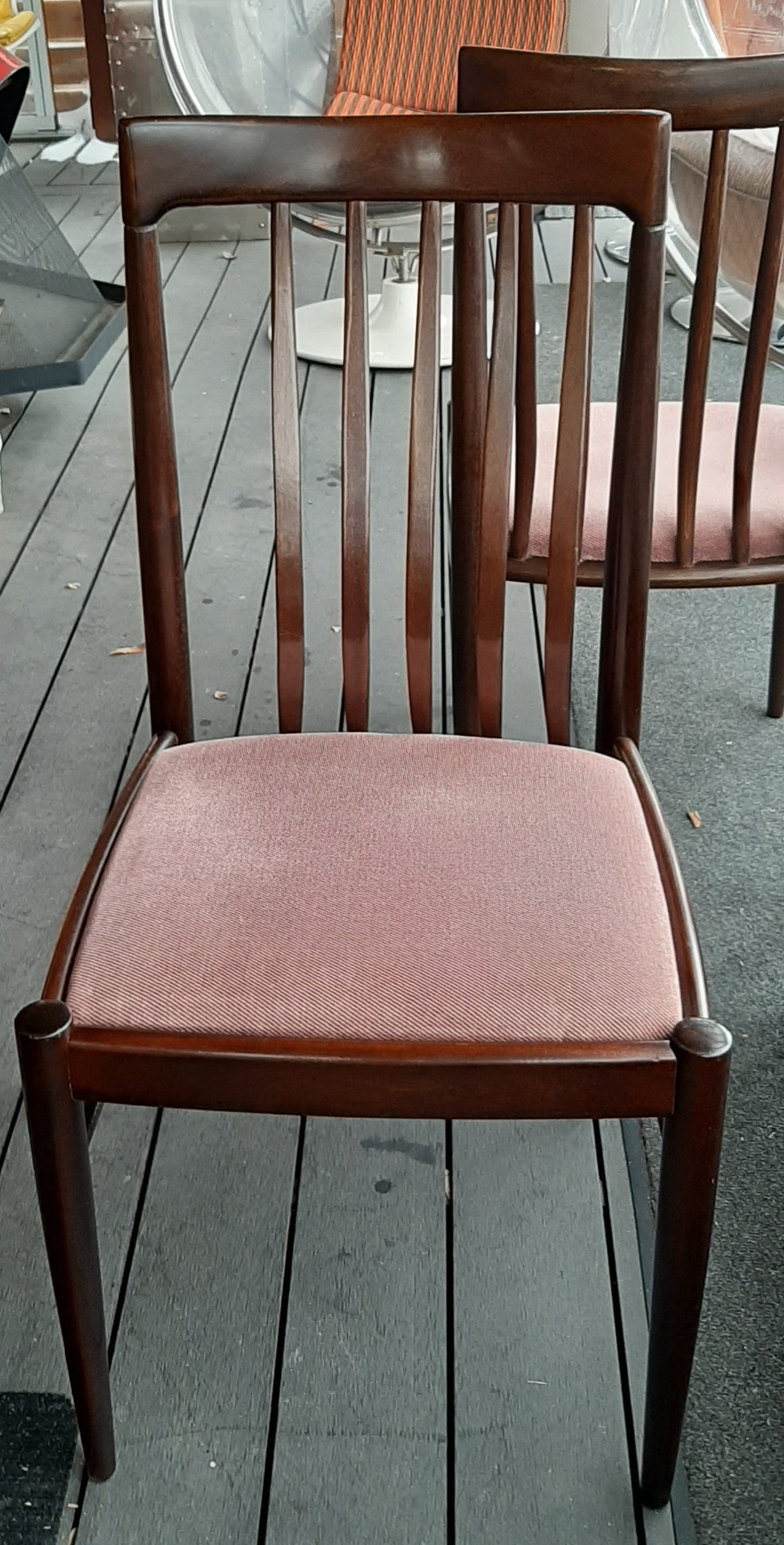 8 Danish MCM Rosewood or Mahogany Dining Chairs RESTORED; very comfortable, each $249 - Mid Century Modern Toronto