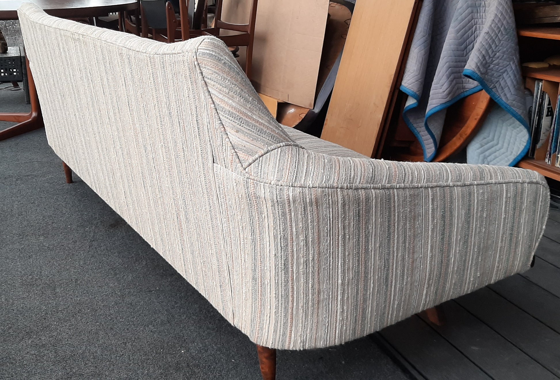 Vintage Mid-Century Modern Sofa with REFINISHED wooden frame 7ft Gondola style, SUPER SALE - Mid Century Modern Toronto