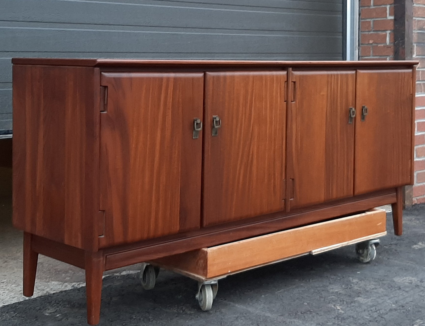 REFINISHED MCM  SOLID TEAK Sideboard TV Media Console by Imperial 66" , PERFECT - Mid Century Modern Toronto