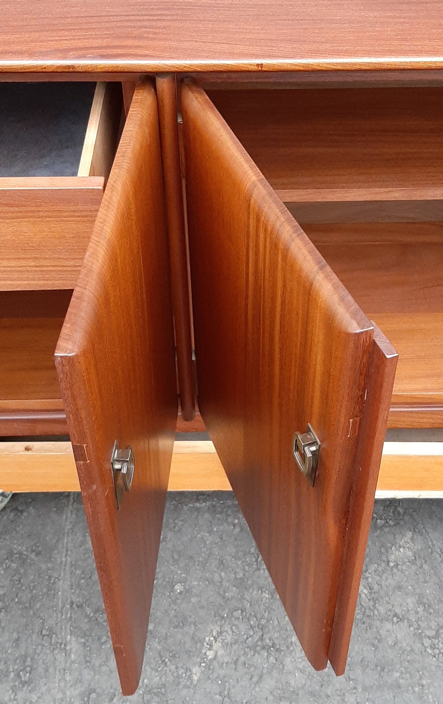 REFINISHED MCM  SOLID TEAK Sideboard TV Media Console by Imperial 66" , PERFECT - Mid Century Modern Toronto