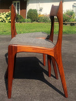 6 MCM Teak Chairs RESTORED, REUPHOLSTERED in grey, PERFECT, each $275 - Mid Century Modern Toronto 1