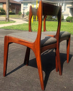 6 MCM Teak Chairs RESTORED, REUPHOLSTERED in grey, PERFECT, each $275 - Mid Century Modern Toronto 2
