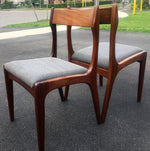 6 MCM Teak Chairs RESTORED, REUPHOLSTERED in grey, PERFECT, each $275 - Mid Century Modern Toronto 4