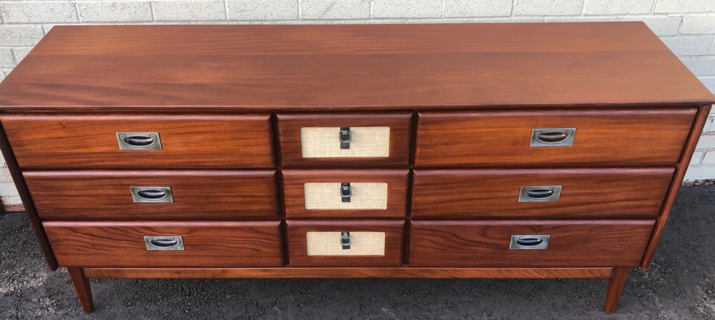 REFINISHED MCM  SOLID TEAK Compact Wardrobe and 9 Drawers Dresser by Imperial, PERFECT - Mid Century Modern Toronto