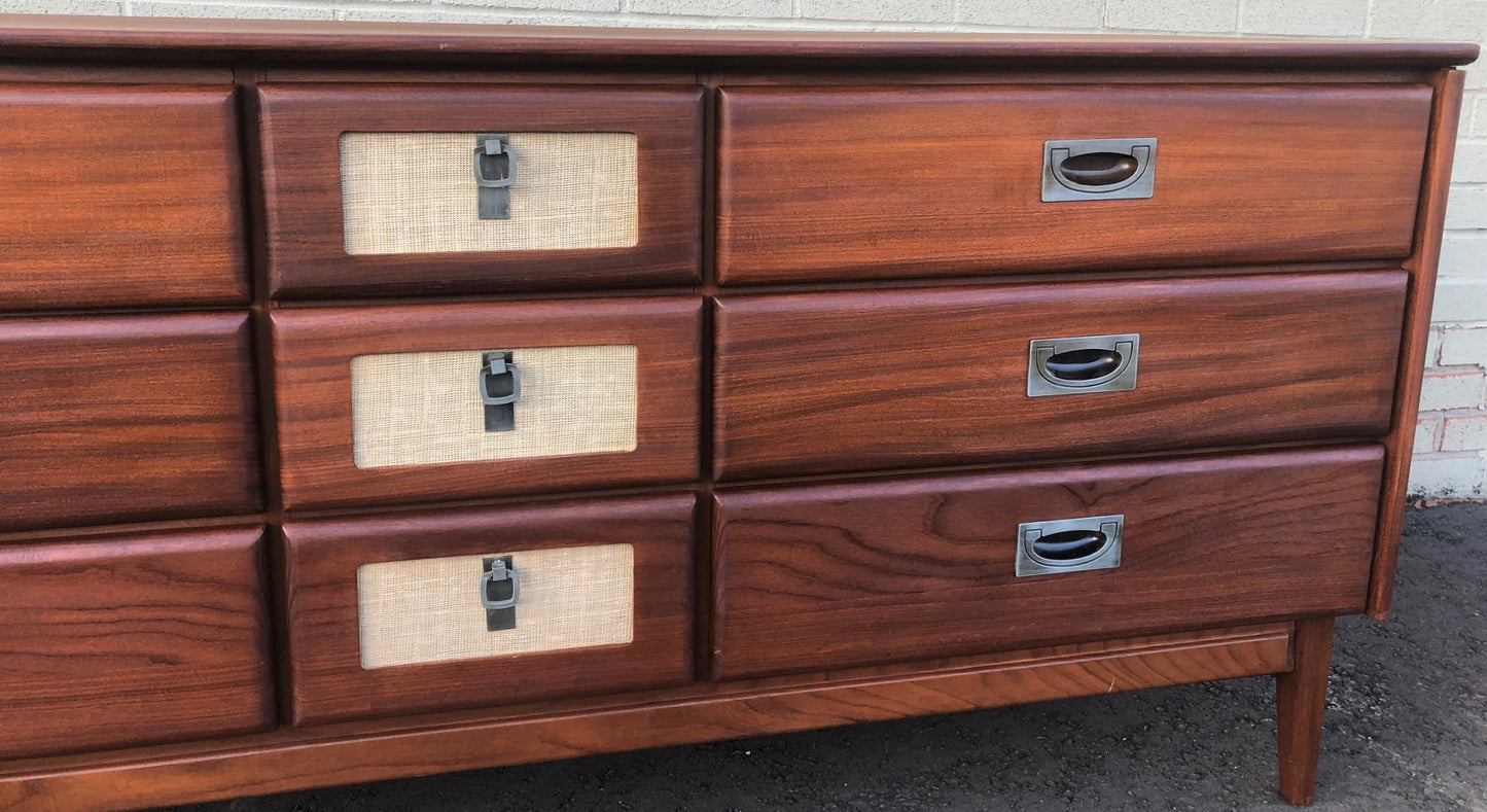 REFINISHED MCM  SOLID TEAK Compact Wardrobe and 9 Drawers Dresser by Imperial, PERFECT - Mid Century Modern Toronto