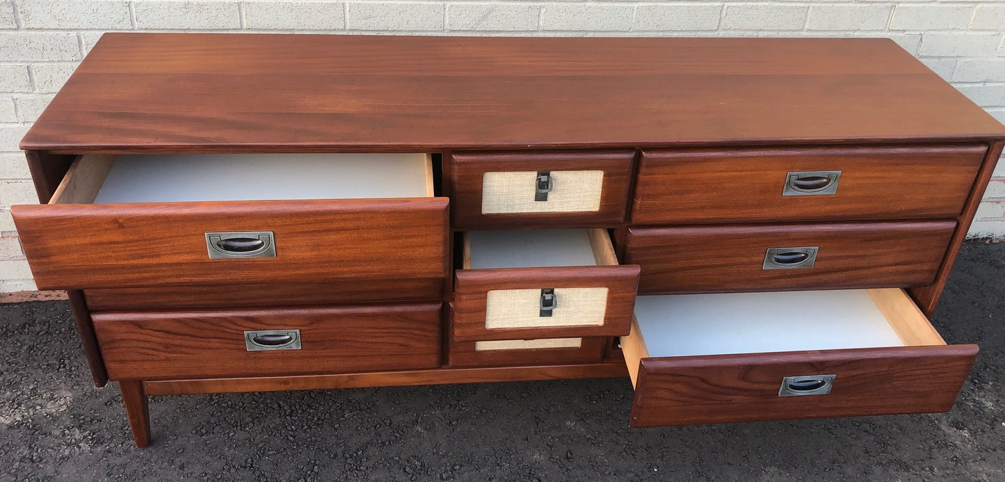 REFINISHED MCM  SOLID TEAK Compact Wardrobe and 9 Drawers Dresser by Imperial, PERFECT - Mid Century Modern Toronto