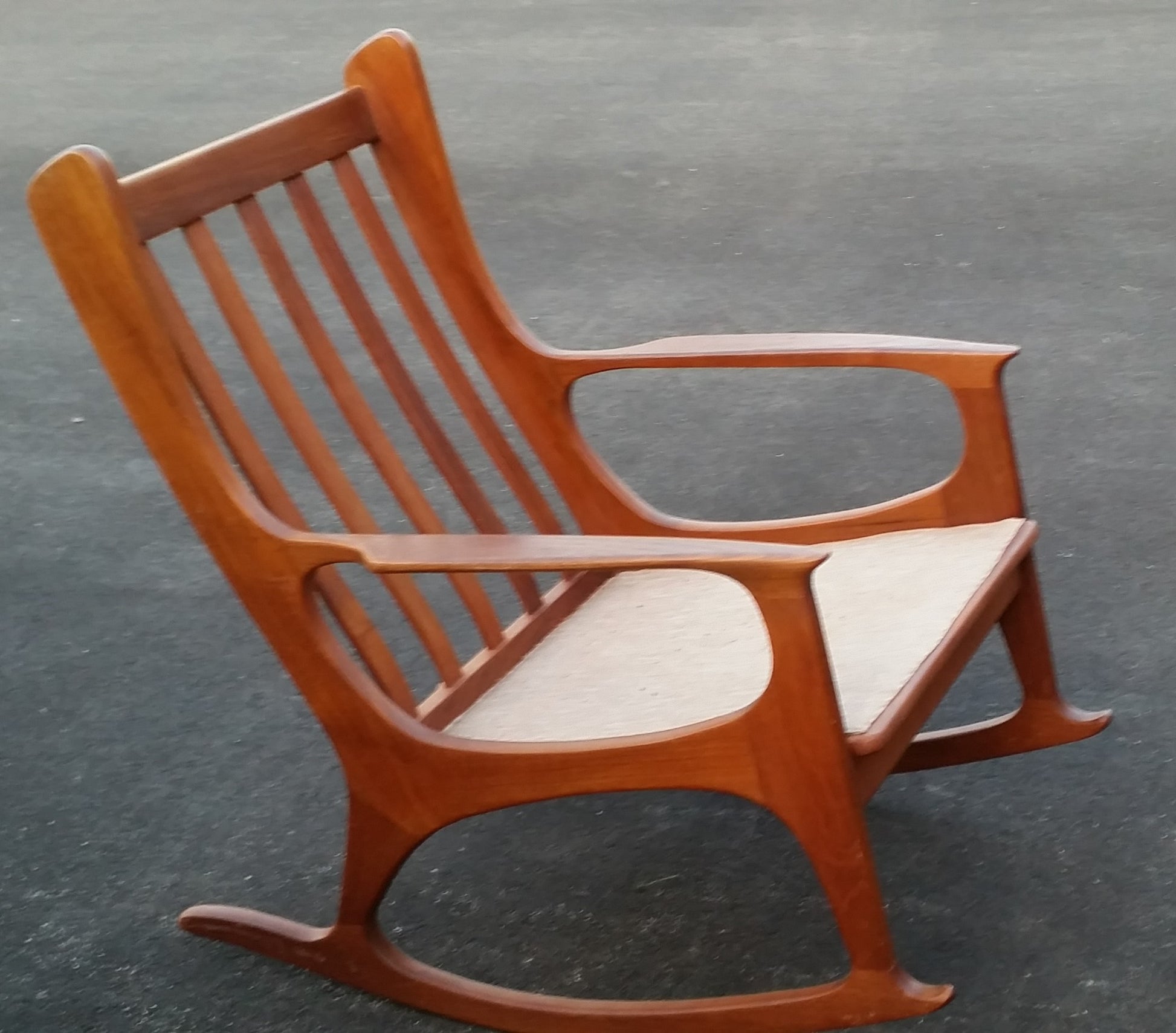 ON HOLD for S.***Will be REUPHOLSTERED REFINISHED Mid-Century Modern Teak Rocking Chair - Mid Century Modern Toronto