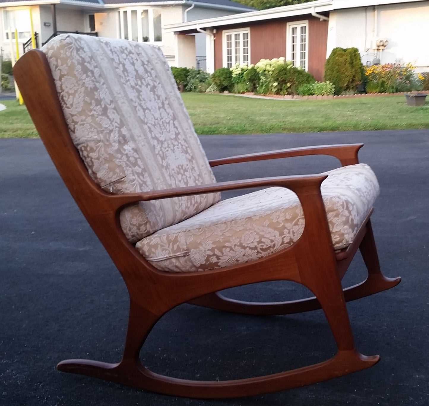 ON HOLD for S.***Will be REUPHOLSTERED REFINISHED Mid-Century Modern Teak Rocking Chair - Mid Century Modern Toronto