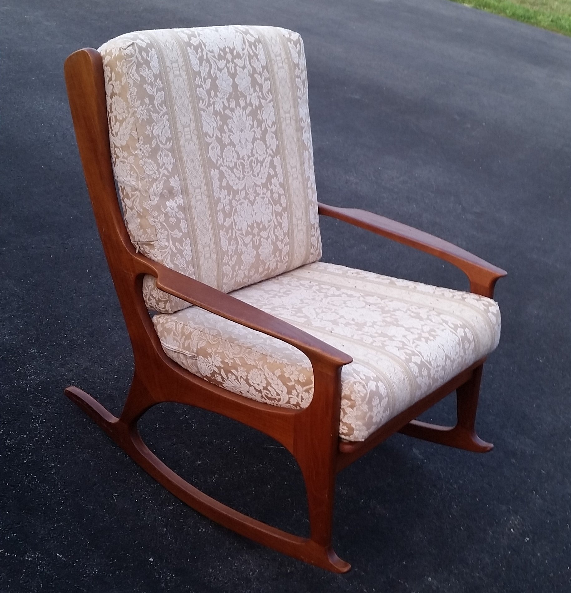 ON HOLD for S.***Will be REUPHOLSTERED REFINISHED Mid-Century Modern Teak Rocking Chair - Mid Century Modern Toronto