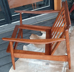 Set of 2 REFINISHED MCM Solid Wood Lounge Armchairs, like new - Mid Century Modern Toronto 3