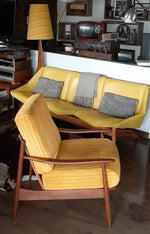 Set of 2 REFINISHED MCM Solid Wood Lounge Armchairs, like new - Mid Century Modern Toronto 5