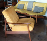 Set of 2 REFINISHED MCM Solid Wood Lounge Armchairs, like new - Mid Century Modern Toronto 6