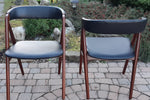 2 RESTORED REUPHOLSTERED MCM  Danish MCM Teak Compass Armchairs, perfect - Mid Century Modern Toronto 3