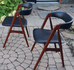 2 RESTORED REUPHOLSTERED MCM  Danish MCM Teak Compass Armchairs, perfect - Mid Century Modern Toronto 4