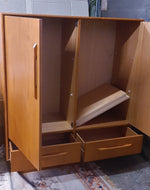 RESTORED MCM Teak Dresser 9 Drawers, Wardrobe , 2 Nigh Stands, Queen Bed w Headboard, Mirror, PERFECT - Mid Century Modern Toronto 3