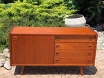 REFINISHED MCM Teak Buffet Sideboard Credenza low, almost perfect, 49