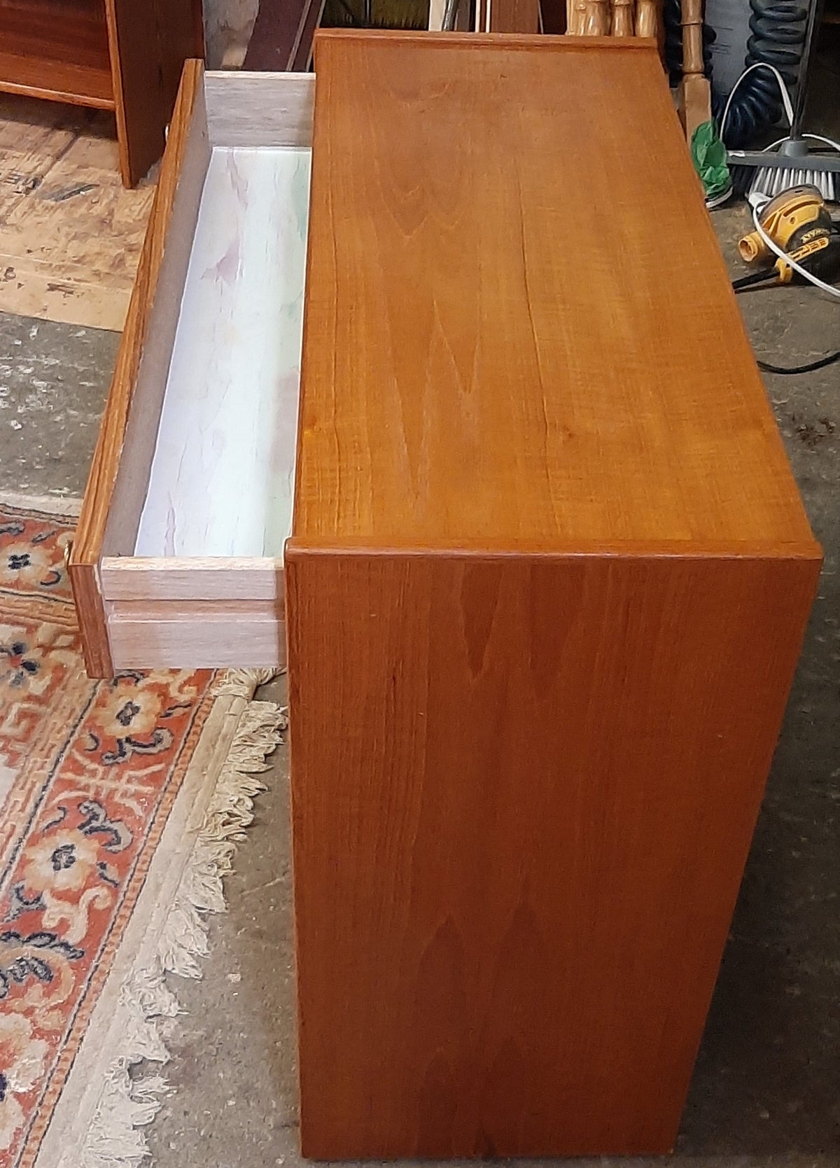 RESTORED Entry MCM Teak Cabinet & Mirror, PERFECT - Mid Century Modern Toronto