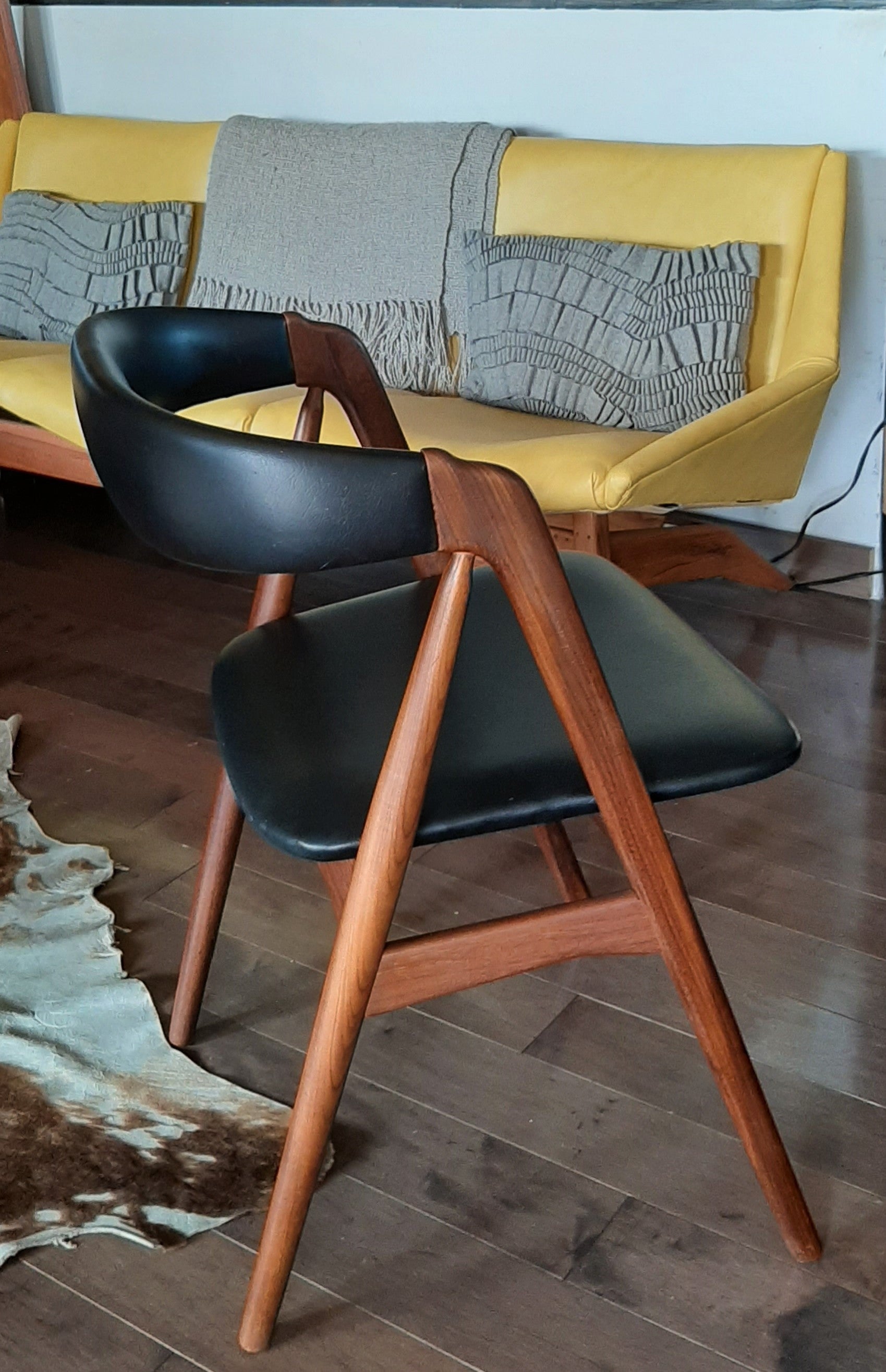 RESTORED Danish MCM Teak Compass Armchair, single, perfect - Mid Century Modern Toronto