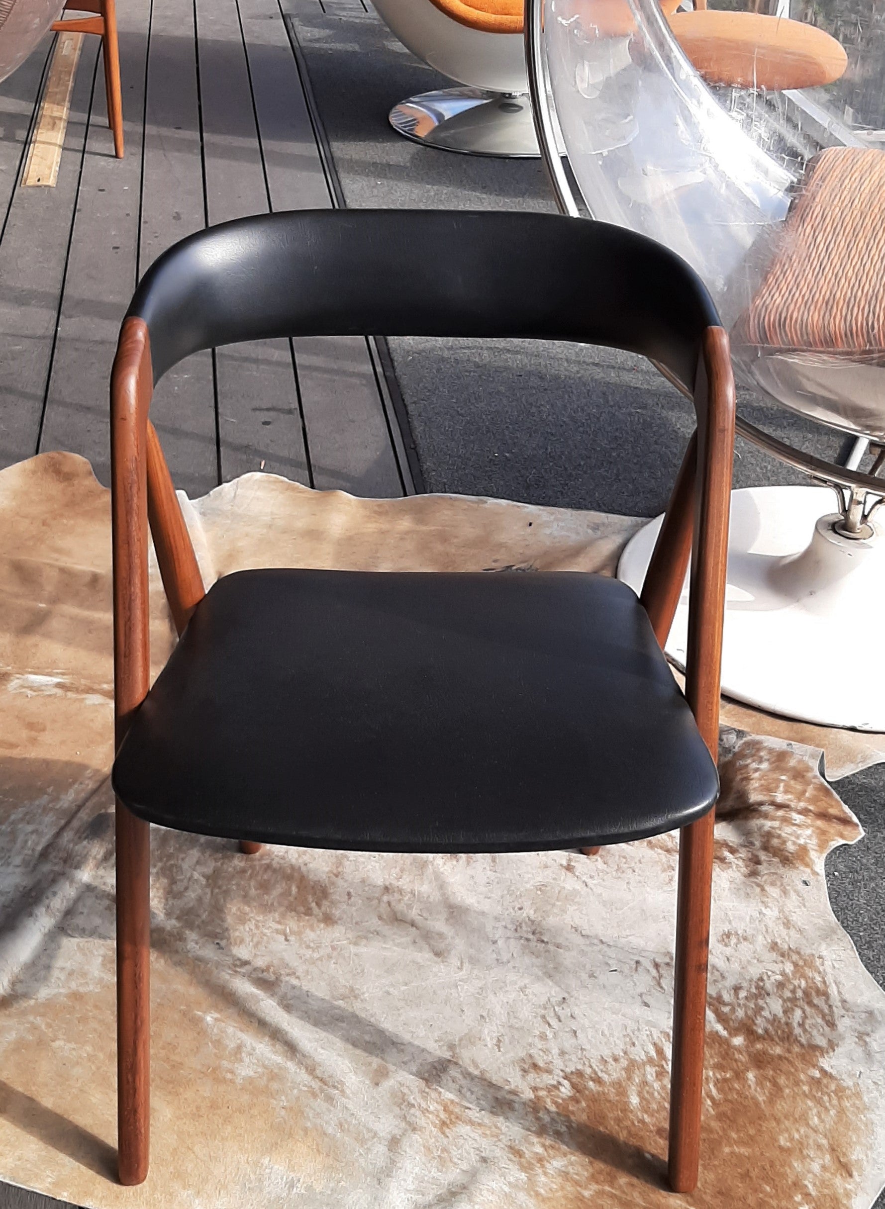 RESTORED Danish MCM Teak Compass Armchair, single, perfect - Mid Century Modern Toronto