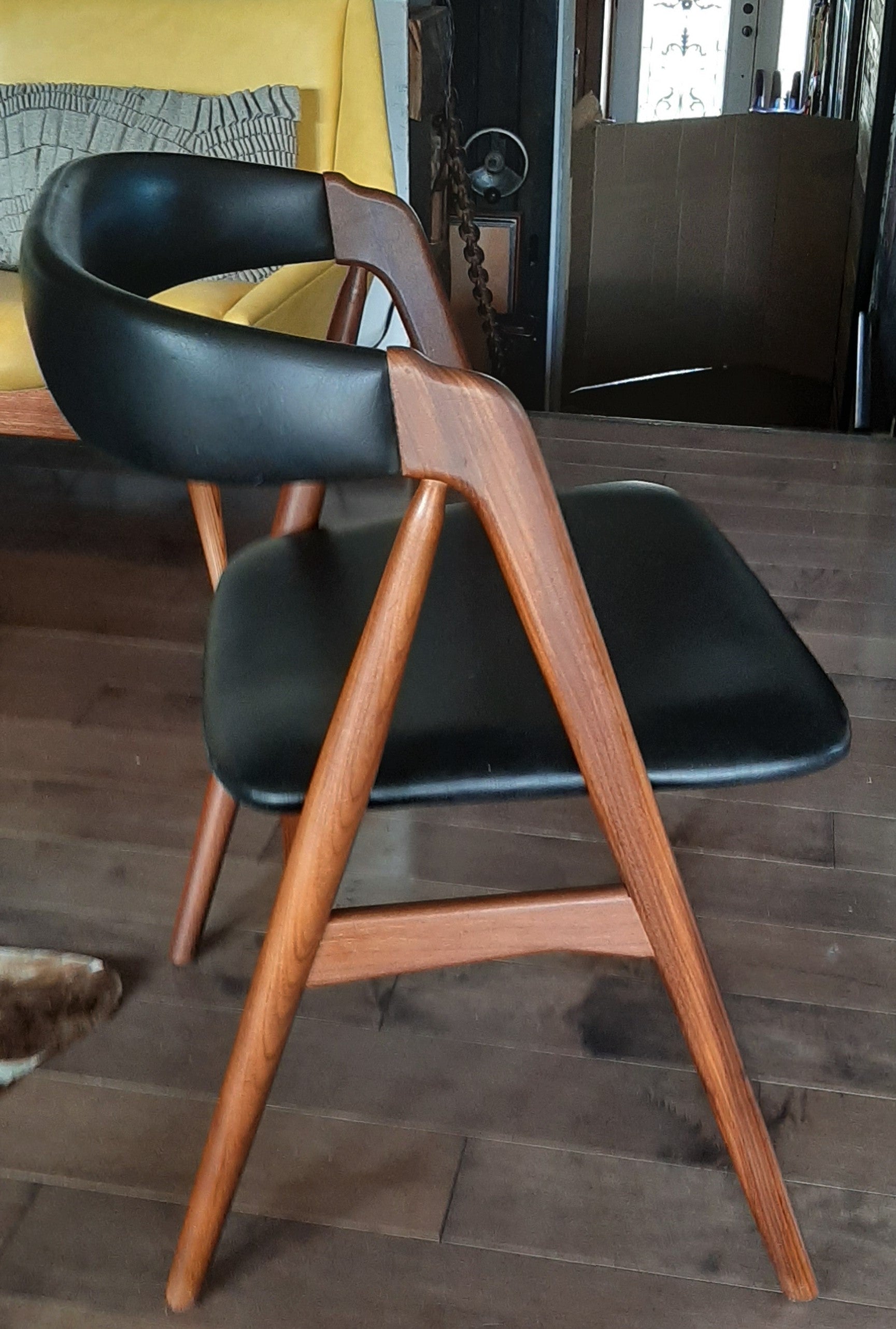 RESTORED Danish MCM Teak Compass Armchair, single, perfect - Mid Century Modern Toronto