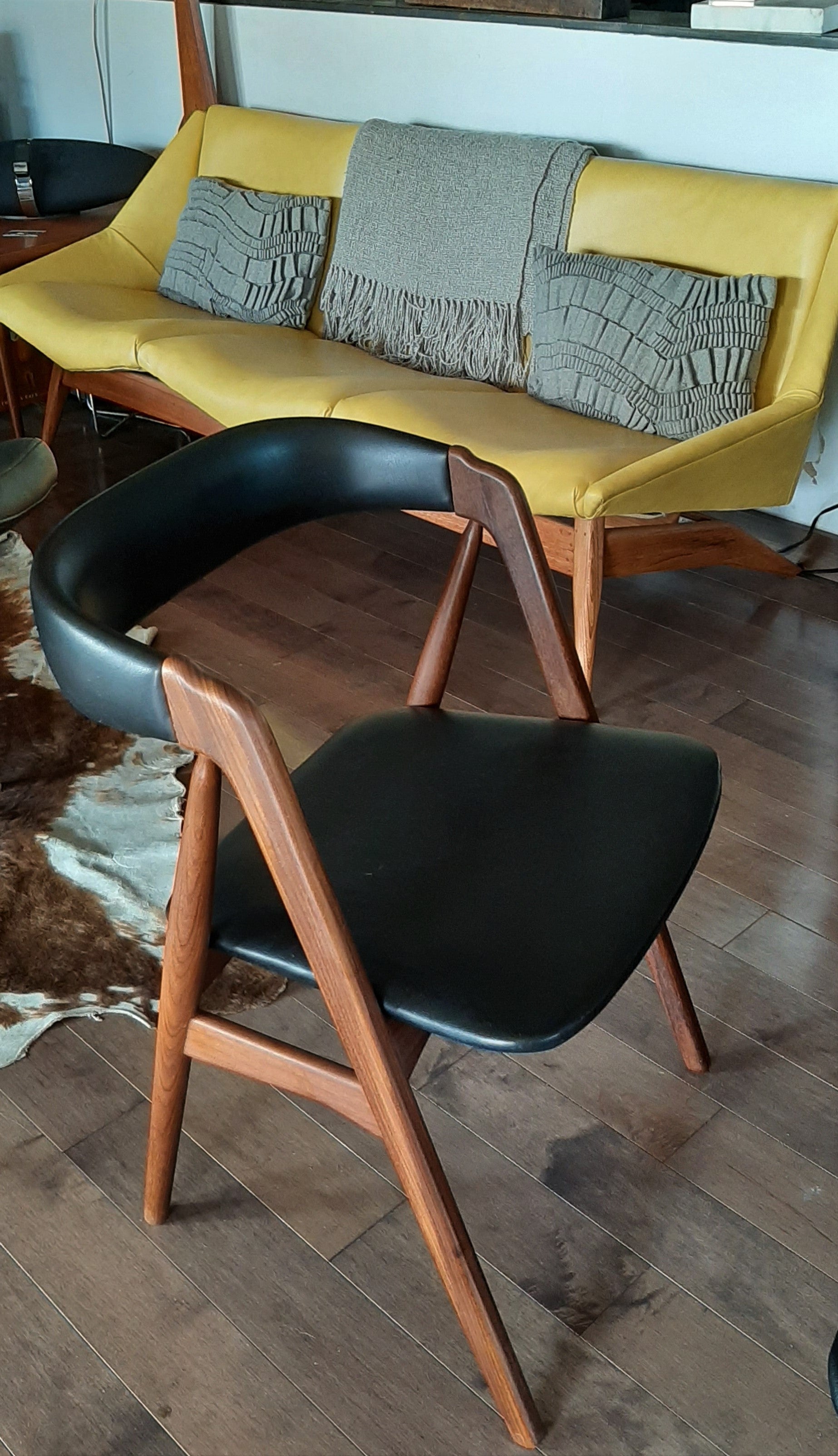 RESTORED Danish MCM Teak Compass Armchair, single, perfect - Mid Century Modern Toronto
