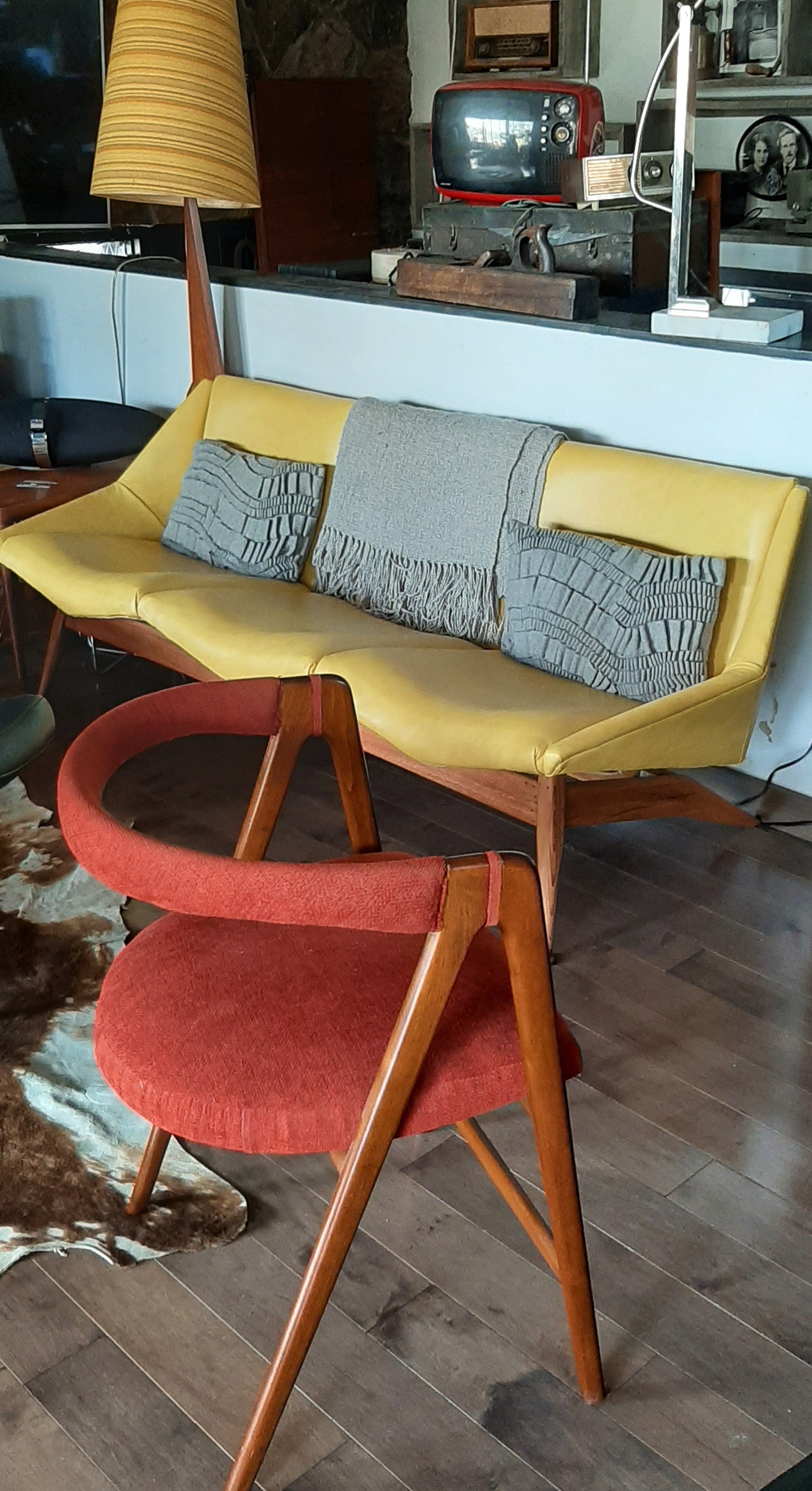 On hold***RESTORED MCM Teak Armchair, in Kai Kristiansen style, made in Italy, single, perfect - Mid Century Modern Toronto