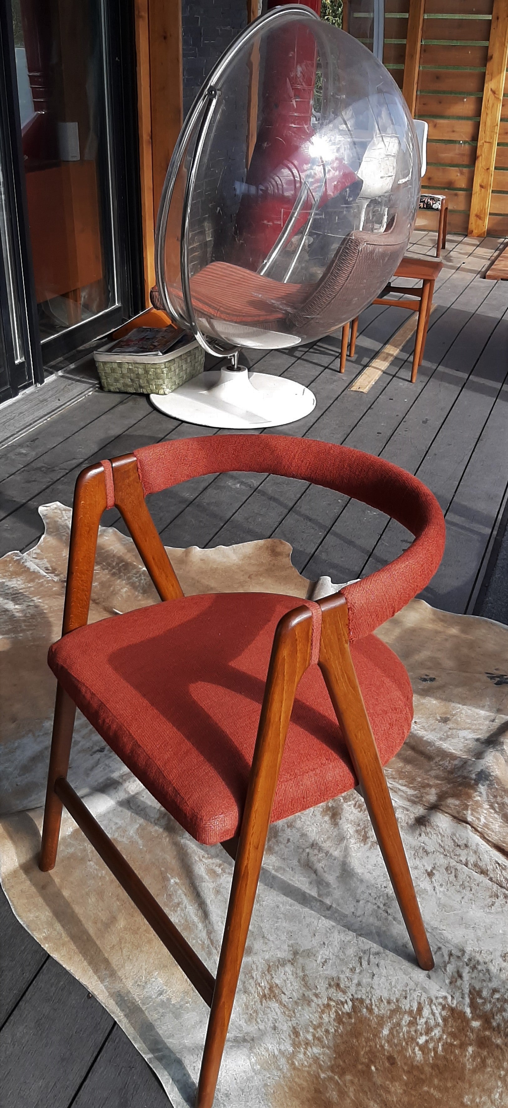 On hold***RESTORED MCM Teak Armchair, in Kai Kristiansen style, made in Italy, single, perfect - Mid Century Modern Toronto