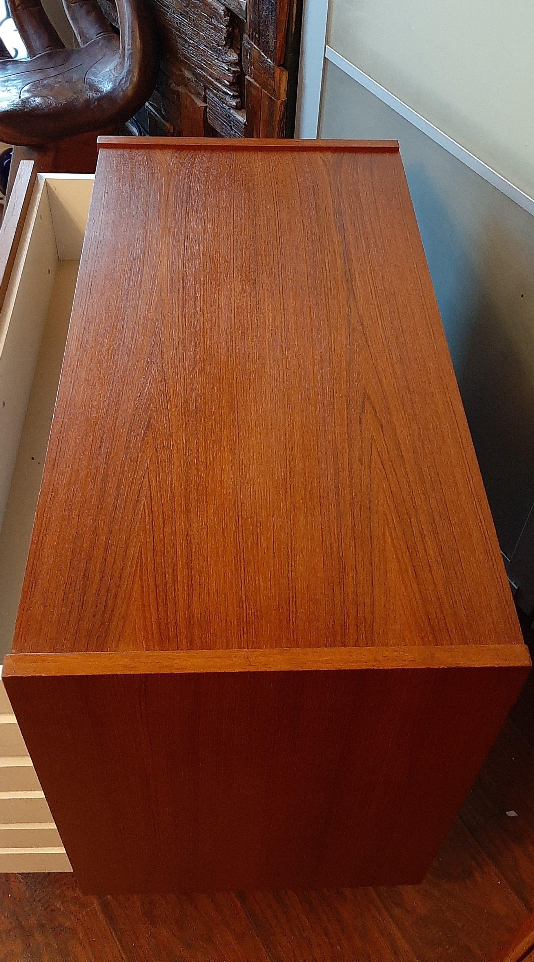 REFINISHED MCM Teak Chest with 3 drawers & Mirror, PERFECT - Mid Century Modern Toronto