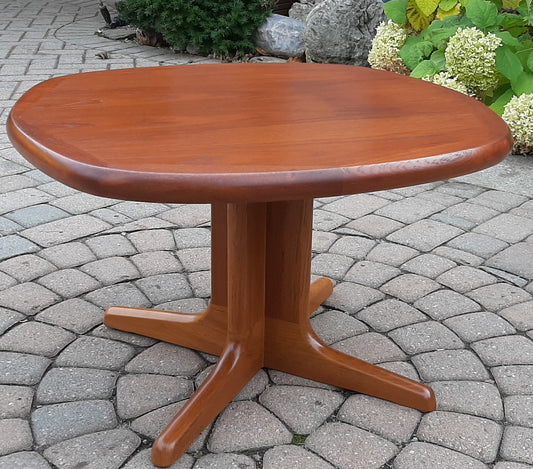 REFINISHED MCM Teak Coffee Table with pedestal legs - Mid Century Modern Toronto