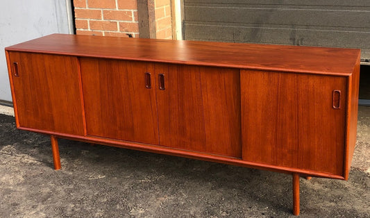 REFINISHED MCM Teak Credenza Narrow & Low profile 6 ft, PERFECT - Mid Century Modern Toronto