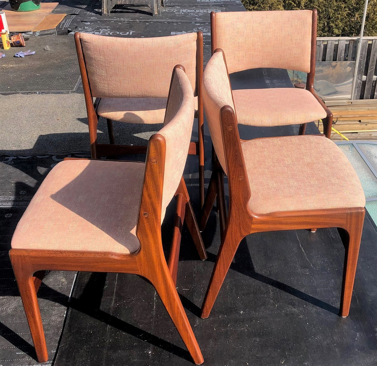 4 MCM Teak Chairs by Johannes Andersen RESTORED, PERFECT, each $199 - Mid Century Modern Toronto