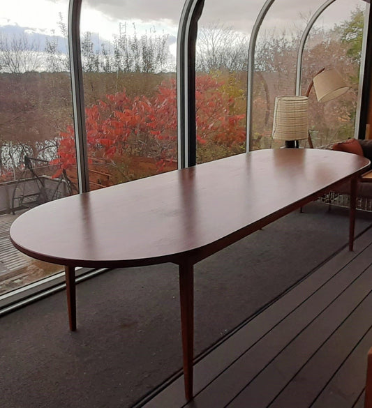 REFINISHED Unique Danish MCM Teak Table Dining or Boardroom -10 ft - Super Sale! - Mid Century Modern Toronto