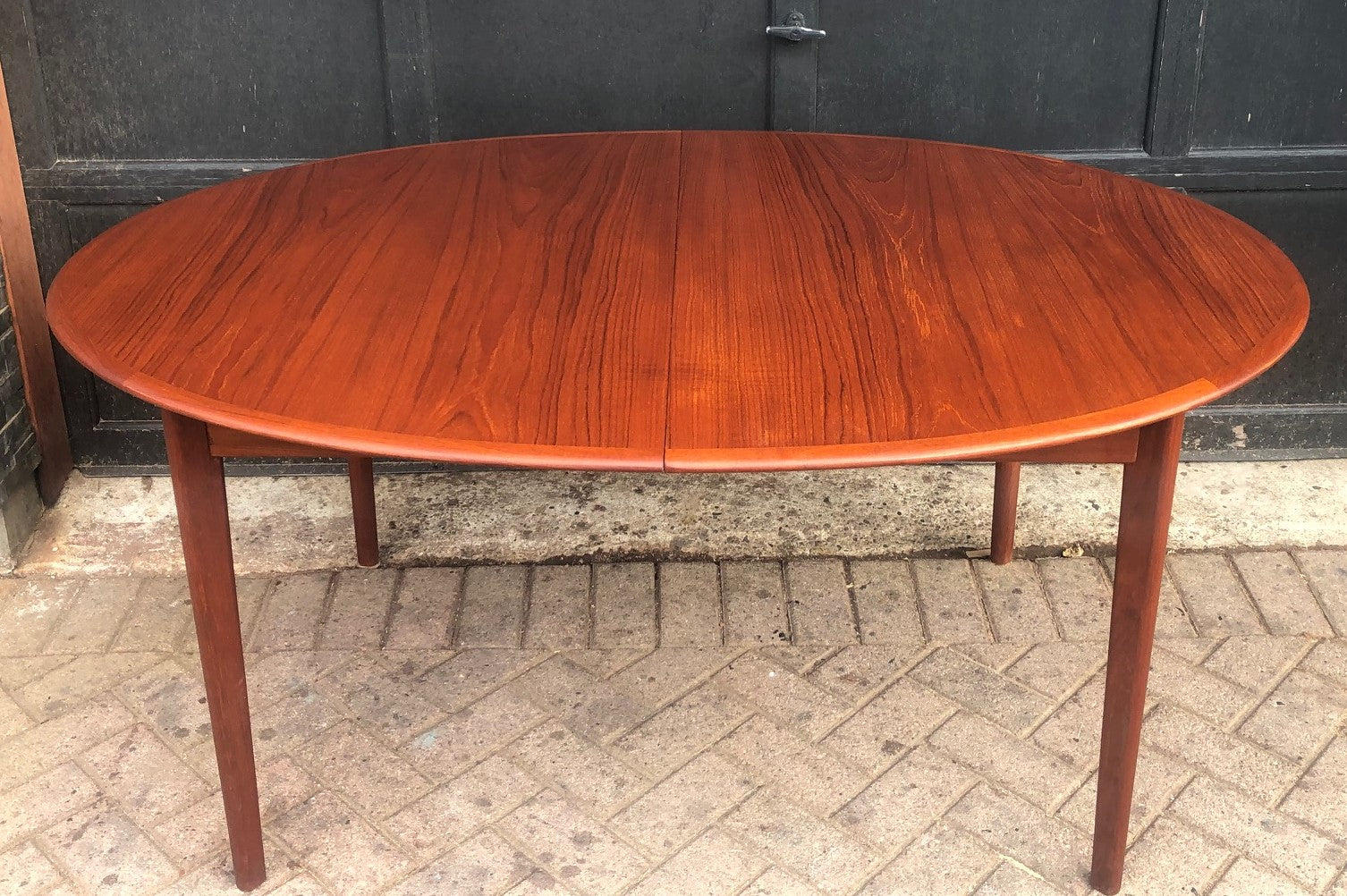 REFINISHED Oval Teak Table Extendable 63"-84", treated for durability, PERFECT - Mid Century Modern Toronto