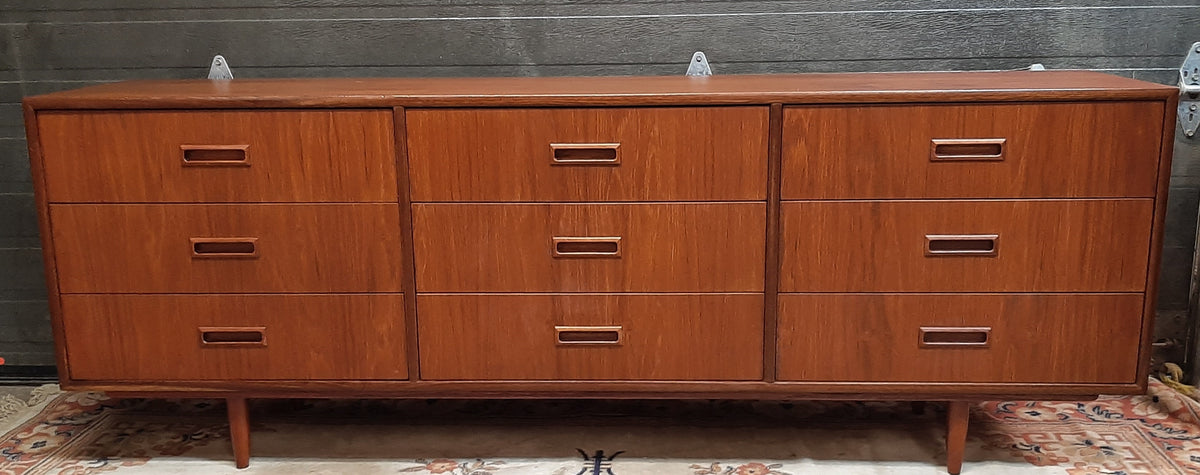 REFINISHED MCM Teak Dresser, Wardrobe, Queen Bed w floating nightstands PERFECT - Mid Century Modern Toronto