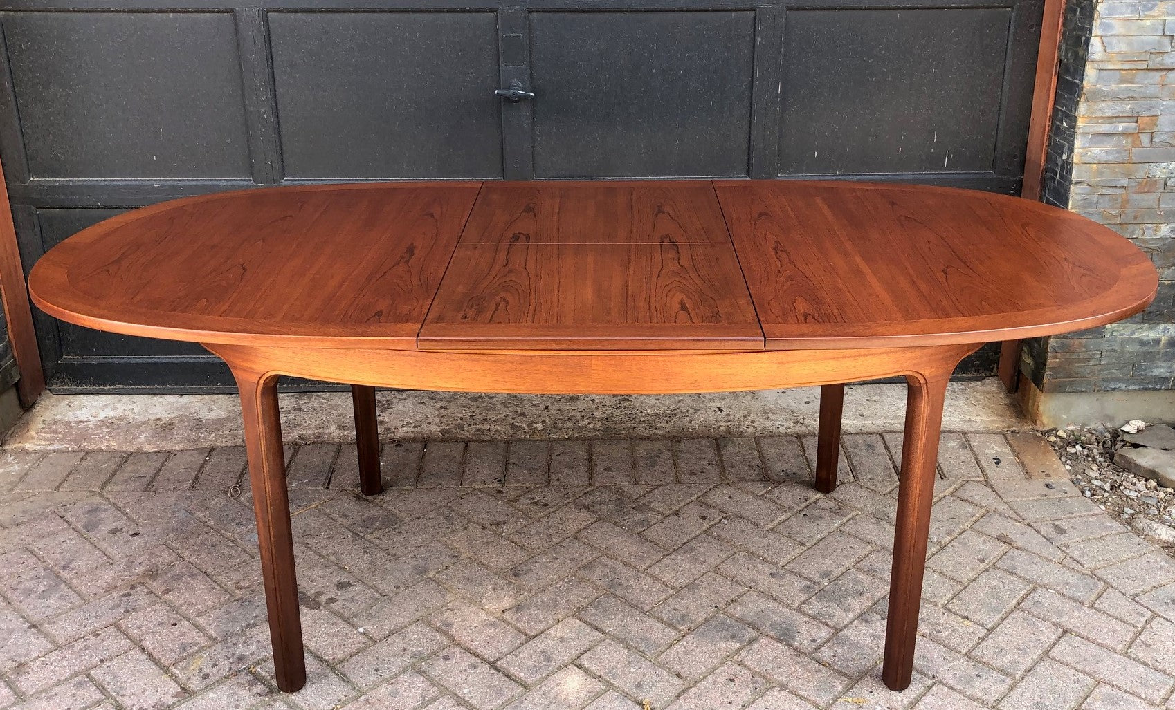 REFINISHED MCM Teak Table Oval by Nathan with butterfly extension 60"-82" PERFECT, treated for durability - Mid Century Modern Toronto
