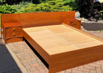 RESTORED MCM Teak Platform Bed w separate nightstands, Queen, PERFECT - Mid Century Modern Toronto 3