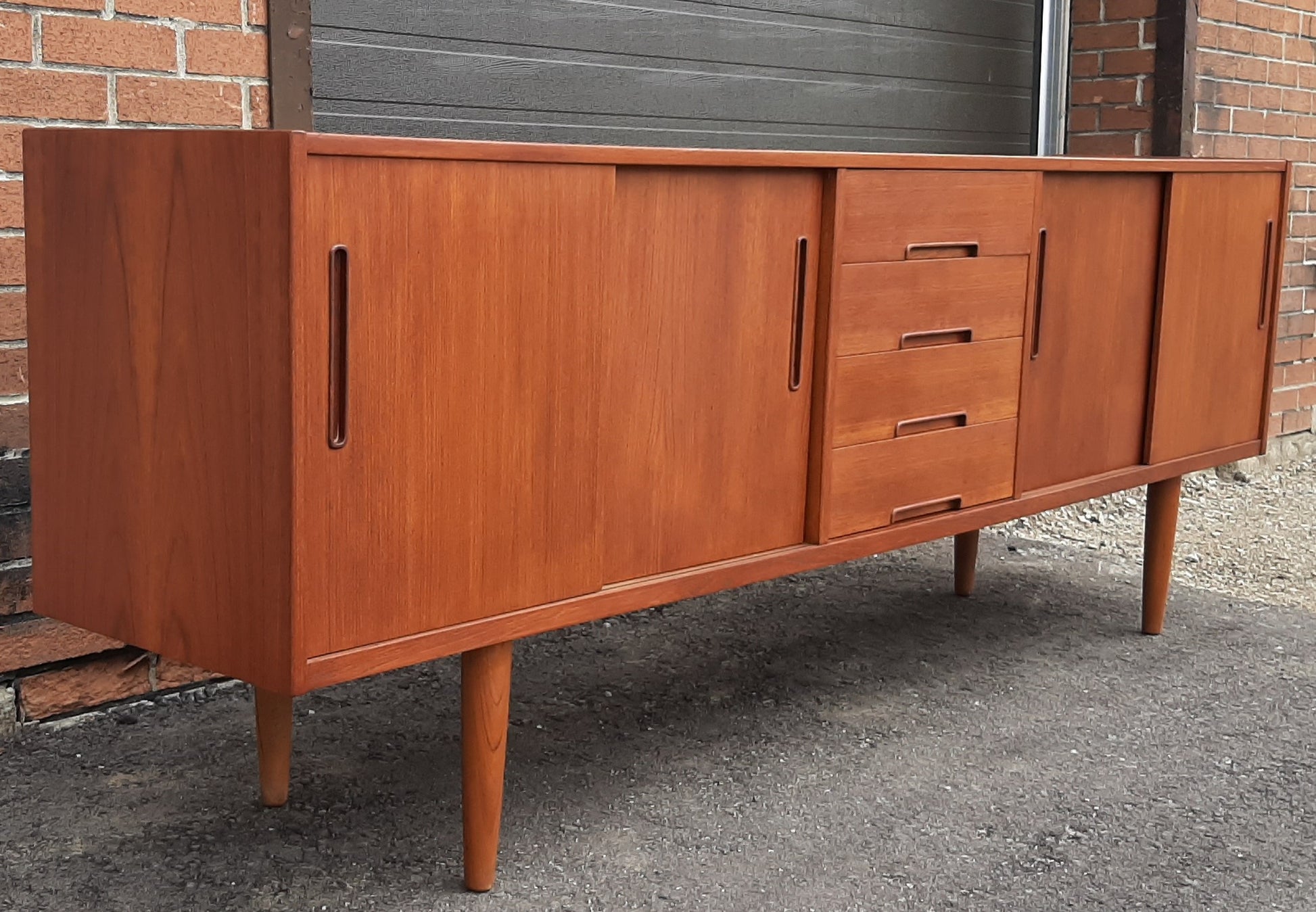 REFINISHED MCM Teak Credenza Sideboard GIGANT by Nils Jonnson for TROEDS 87" PERFECT - Mid Century Modern Toronto