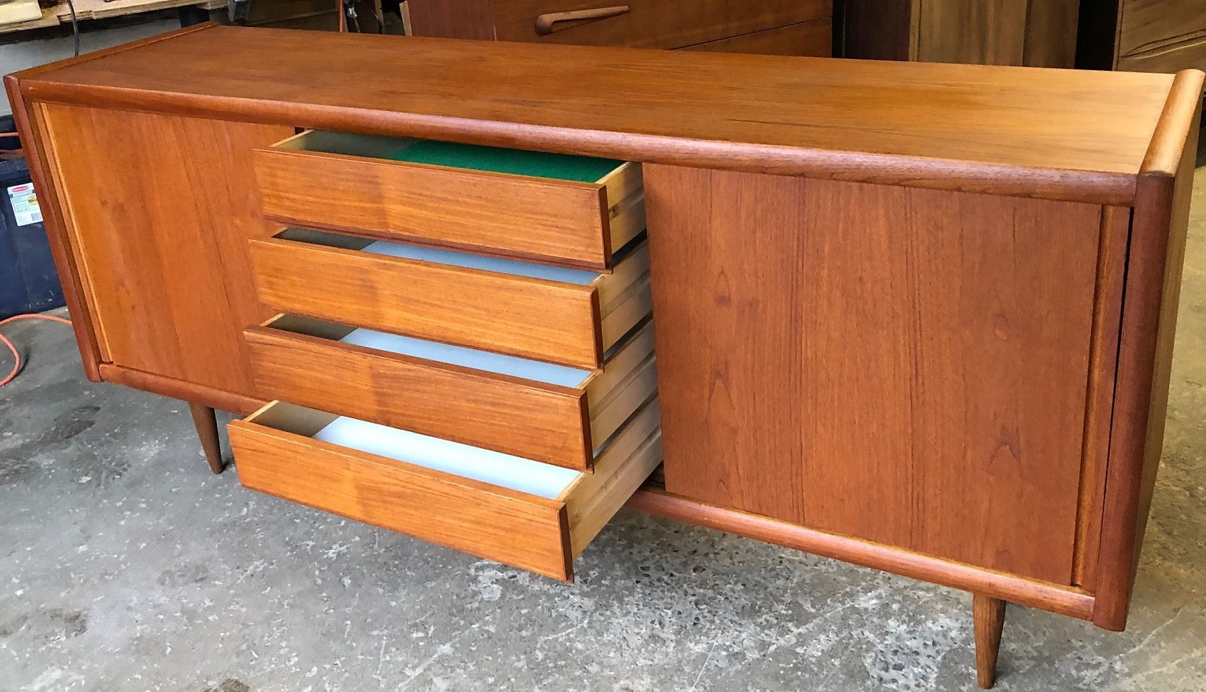 REFINISHED MCM  Teak Sideboard, PERFECT, 6ft - Mid Century Modern Toronto