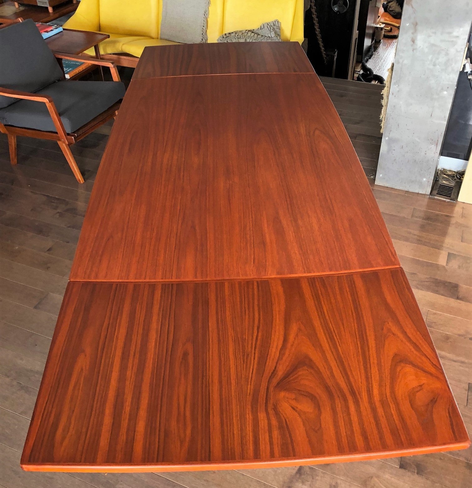 REFINISHED Danish MCM Teak Table Surfboard Extendable by H Kjaernulf for Vejle, perfect - Mid Century Modern Toronto