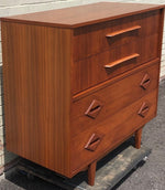 REFINISHED Unique MCM Walnut Tallboy dresser, PERFECT, large 44