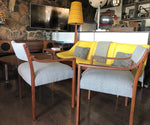 A Pair of REFINISHED REUPHOLSTERED low-slung Walnut Armchairs, each $399, like new - Mid Century Modern Toronto 4