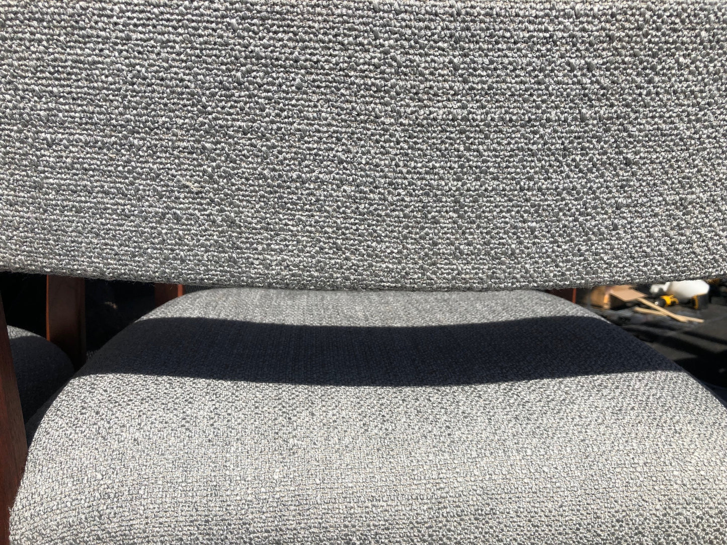 A Pair of REFINISHED REUPHOLSTERED low-slung Walnut Armchairs, each $399, like new - Mid Century Modern Toronto