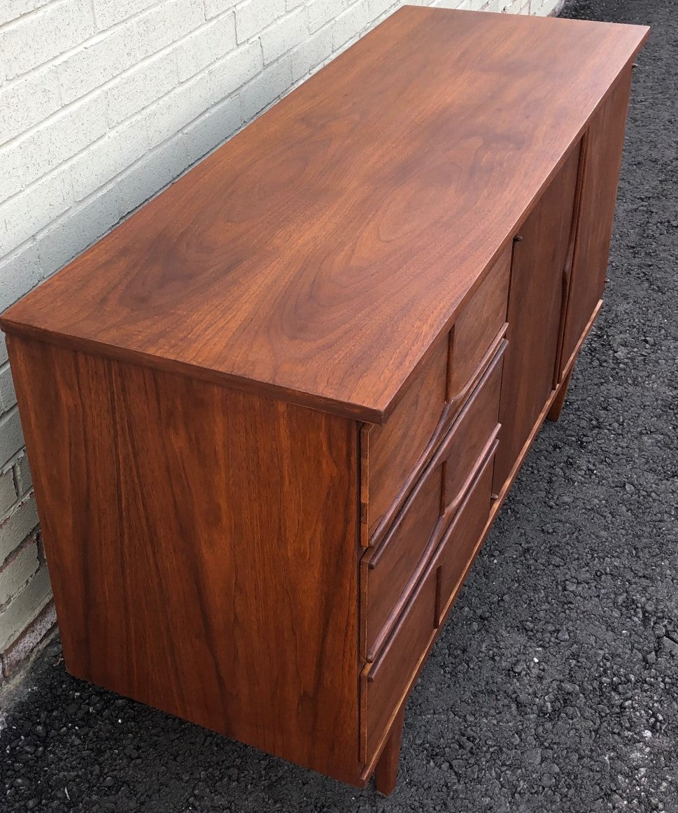 REFINISHED MCM Walnut Buffet Sideboard 50