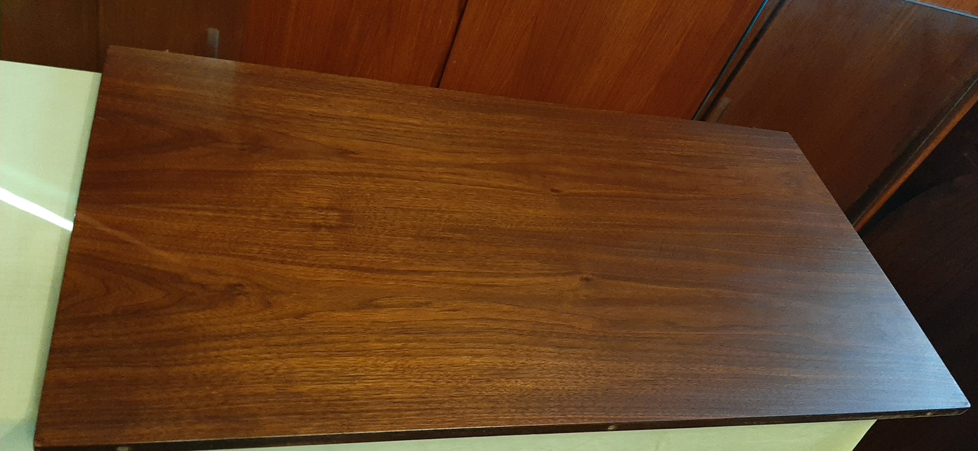 REFINISHED MCM Walnut Dining Table Extendable w 1 leaf, perfect, 54"-74" - Mid Century Modern Toronto