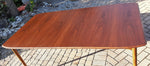 REFINISHED MCM Walnut Dining Table Extendable w 2 leaves by Deilcraft, perfect, 47