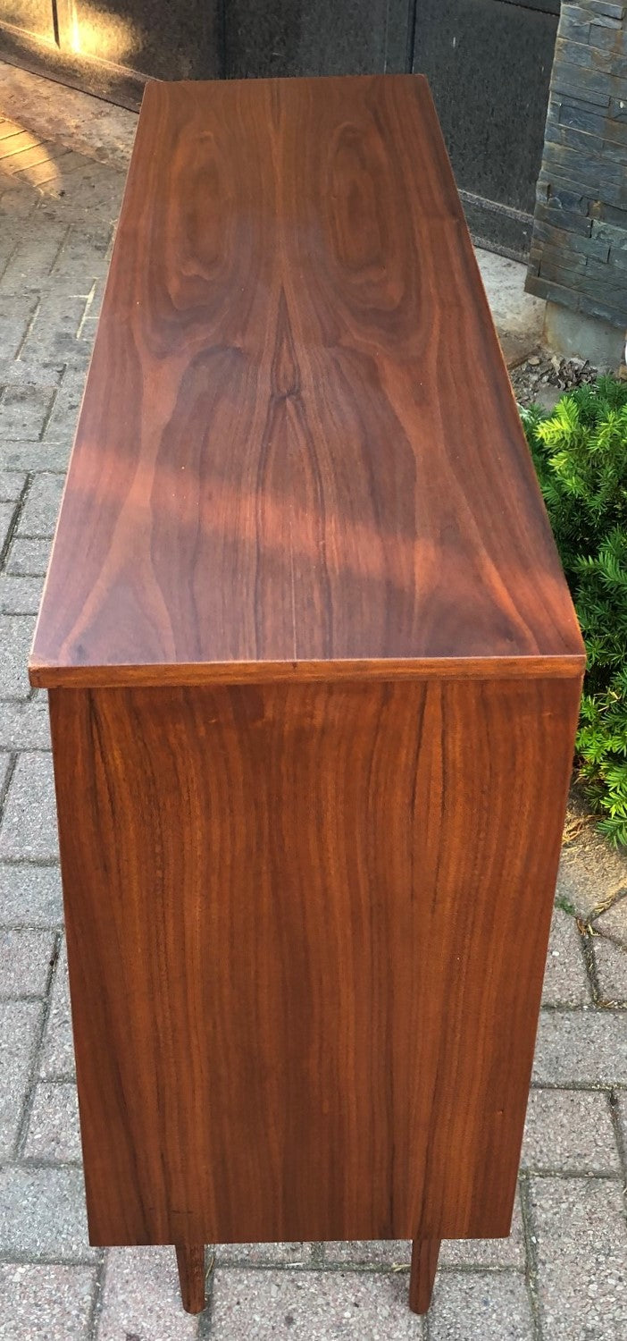 REFINISHED MCM Walnut Display Bookcase China Cabinet with glass doors 41" PERFECT - Mid Century Modern Toronto