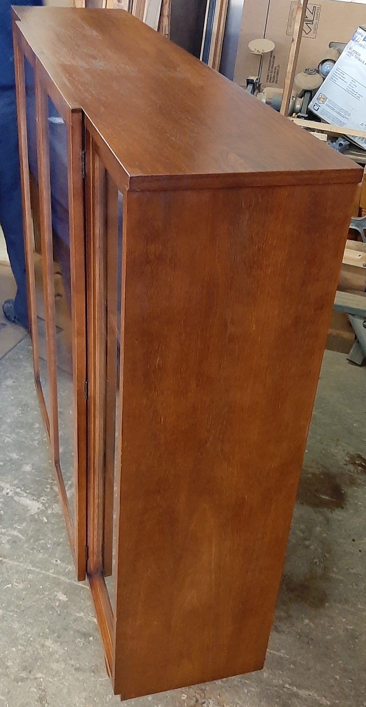 RESTORED Walnut MCM Bookcase Display 55