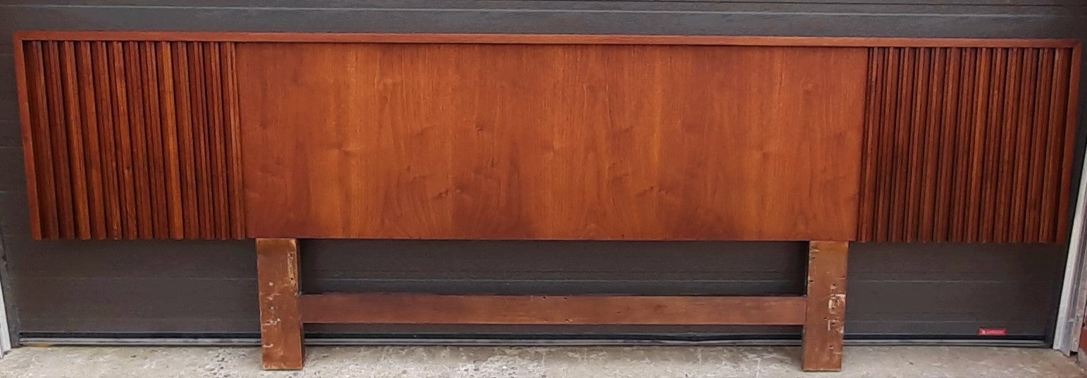 ON HOLD****REFINISHED MCM  Walnut Dresser 9 Drawers, 2 Nigh Stands, Headboard for Queen bed & optional frame - PERFECT - Mid Century Modern Toronto