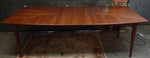 REFINISHED Unique MCM Walnut Inlay Table with 1 leaf, perfect, 68